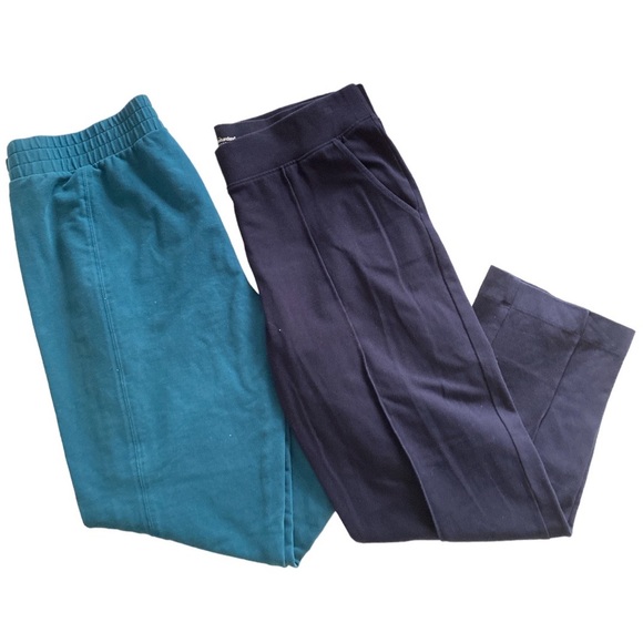 Talbots Bundle Navy & Teal Pull On Casual Pants - Size Medium - Picture 1 of 9